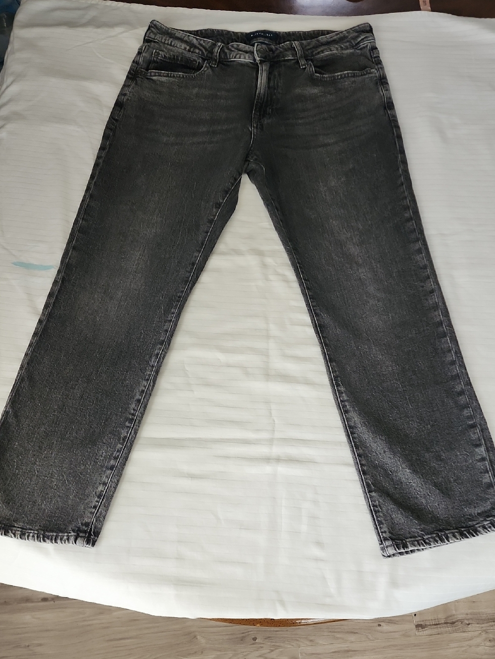 Men's Aeropostale Black Washed Straight-Leg Stretch Jeans